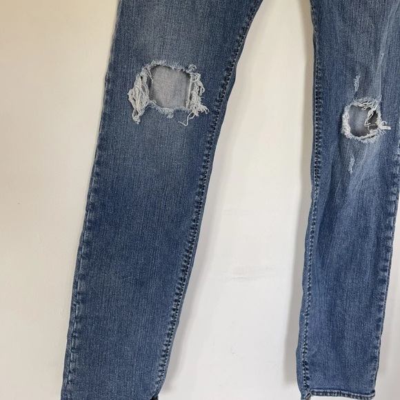 Mens Diesel Industry Buster Jeans W30 L32 Blue Stretch Slim Tapered Distressed - Picture 5 of 7